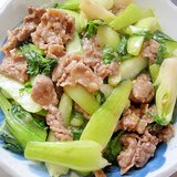 青梗菜と牛肉のオイスター炒め